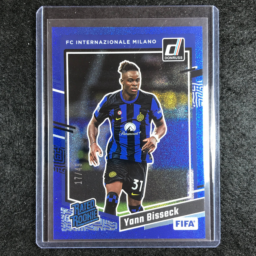 2023-24 Donruss Soccer YANN BISSECK Rated Rookie Base Blue 17/49 No. 185