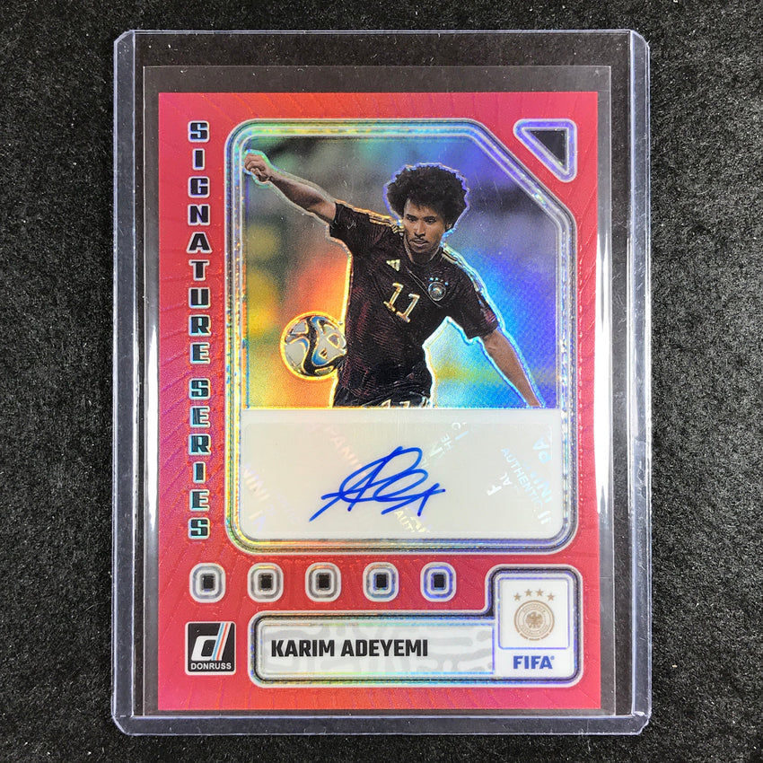 2023-24 Donruss Soccer KARIM ADEYEMI Signature Series Auto Red 45/49