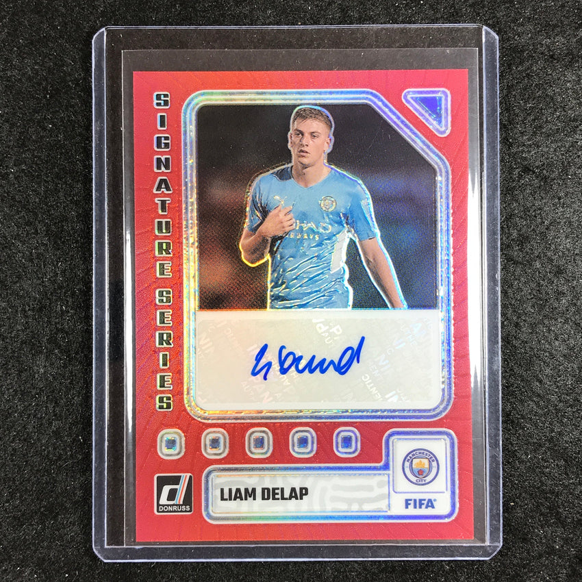 2023-24 Donruss Soccer LIAM DELAP Signature Series Auto Red 16/49