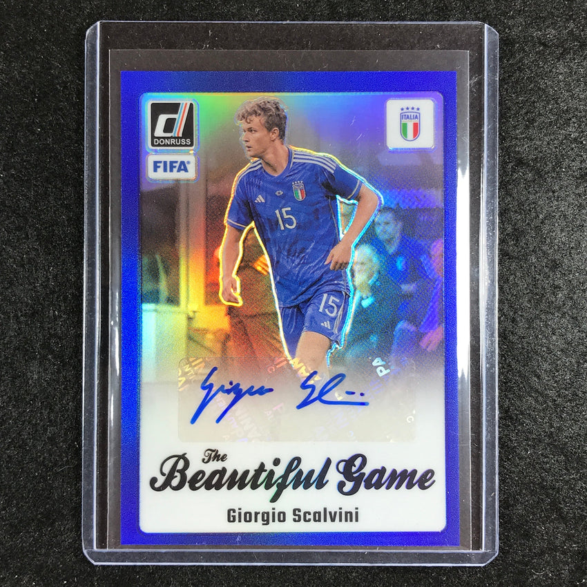 2023-24 Donruss Soccer GIORGIO SCALVINI The Beautiful Game Auto Blue 61/99