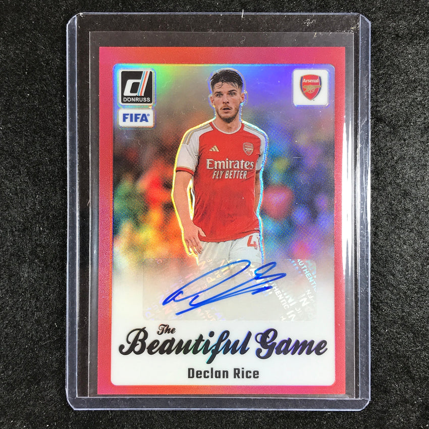 2023-24 Donruss Soccer DECLAN RICE The Beautiful Game Auto Red 17/49