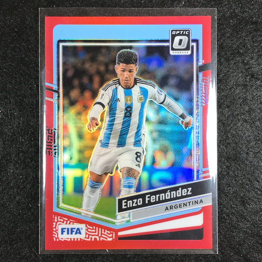 2023-24 Donruss Soccer ENZO FERNANDEZ Optic Red 127/299 No. 4