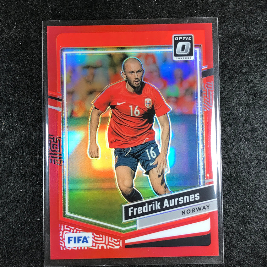 2023-24 Donruss Soccer FREDRIK AURSNES Optic Red 184/299 #40