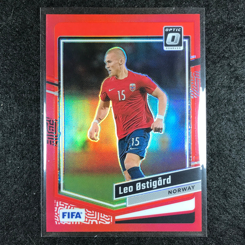 2023-24 Donruss Soccer LEO OSTIGARD Optic Red 128/299 #43