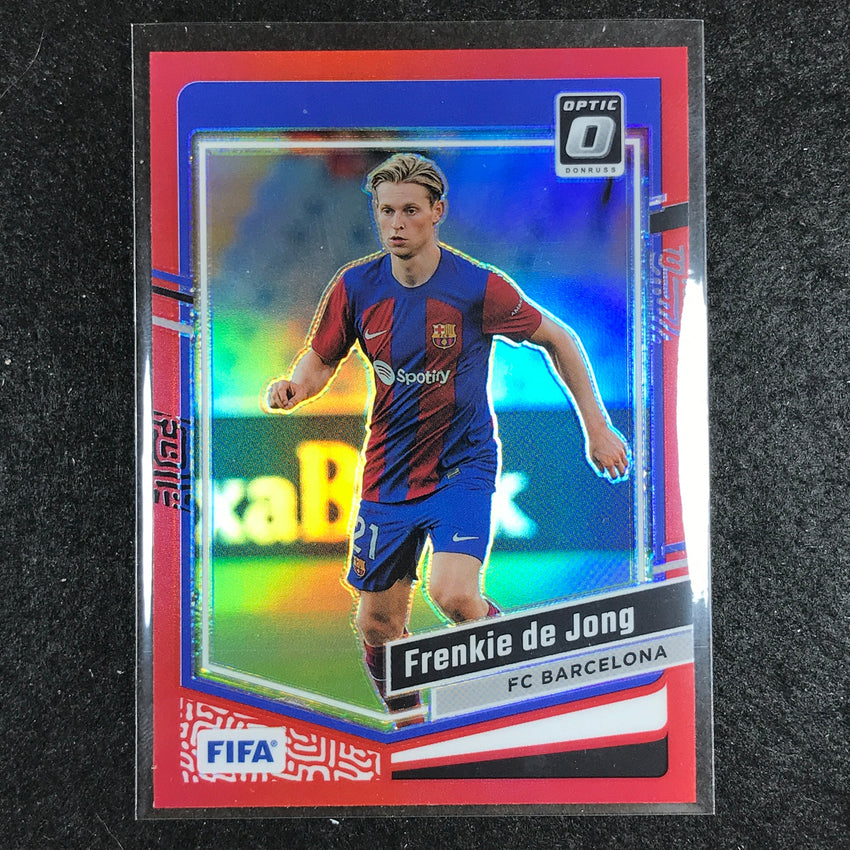 2023-24 Donruss Soccer FRENKIE DE JONG Optic Red 65/299 #114