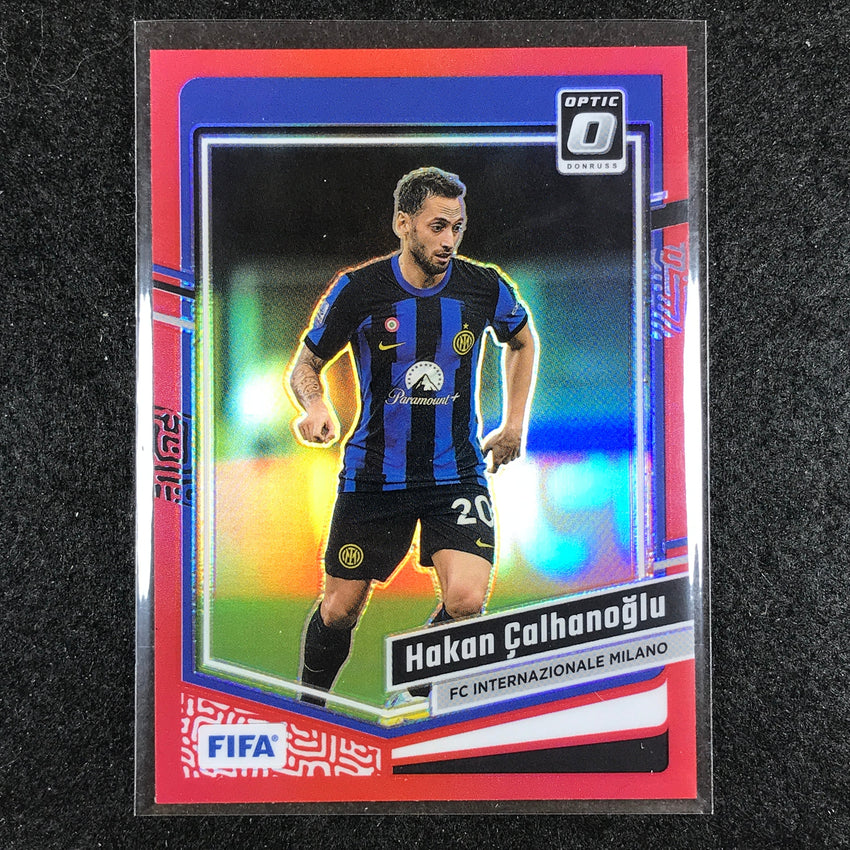 2023-24 Donruss Soccer HAKAN CALHANOGLU Optic Red 25/299 #137