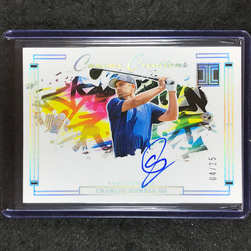 2024 Impeccable LIV Golf CHARLES HOWELL III Canvas Creations Auto Silver 4/25