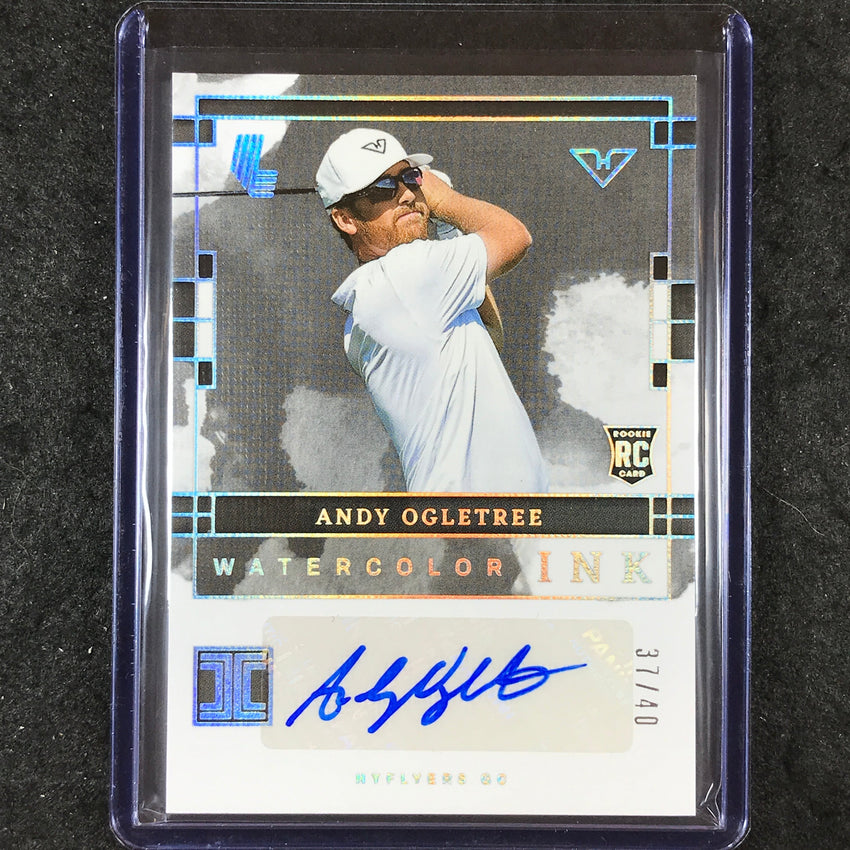 2024 Impeccable LIV Golf ANDY OGLETREE Watercolor Ink Rookie Auto Silver 37/40