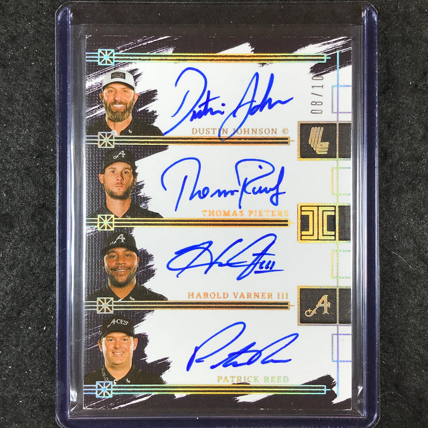 2024 Impeccable LIV Golf JOHNSON PIETERS VARNER III REED Team Quad Auto 8/10