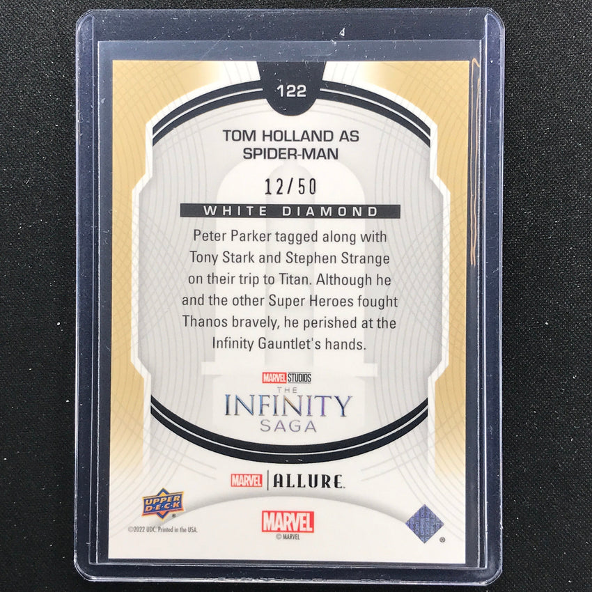 2022 Marvel Allure TOM HOLLAND SPIDER-MAN High Series White Diamond 12/50 #122