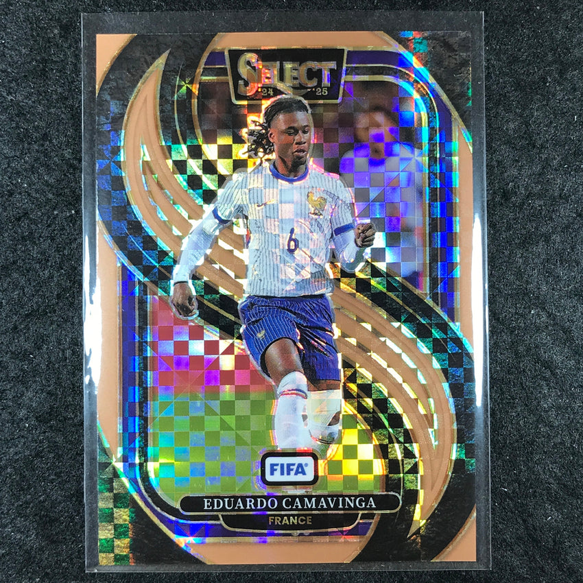 2024-25 Select FIFA EDUARDO CAMAVINGA Mezzanine Bronze Checker 18/75 #174