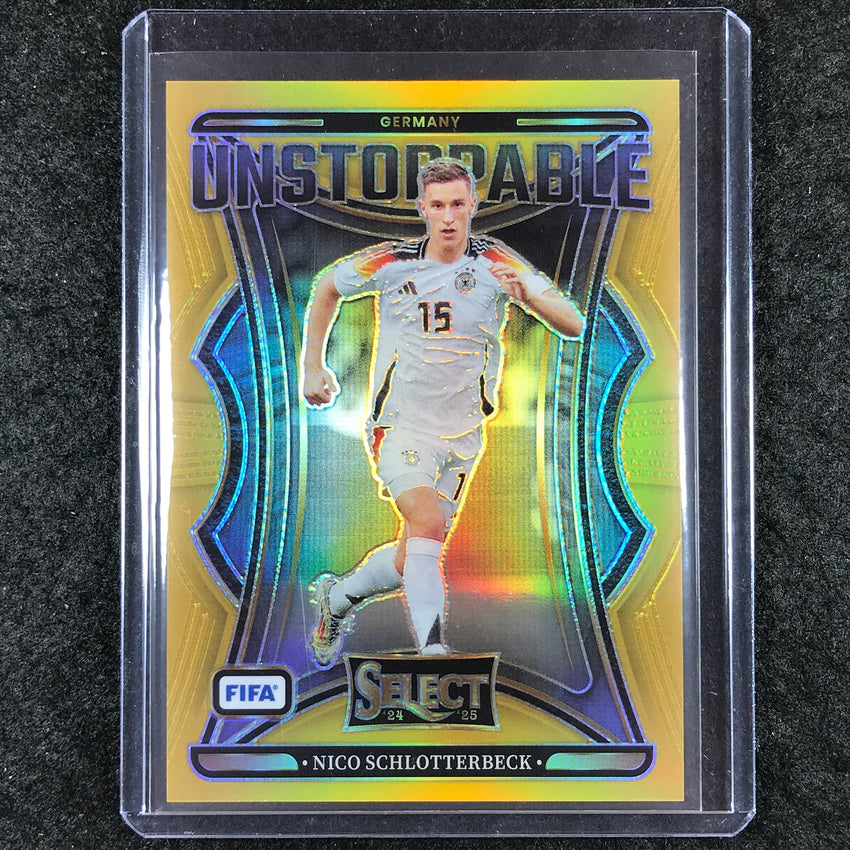 2024-25 Select FIFA NICO SCHLOTTERBECK Unstoppable Gold 1/10 #25