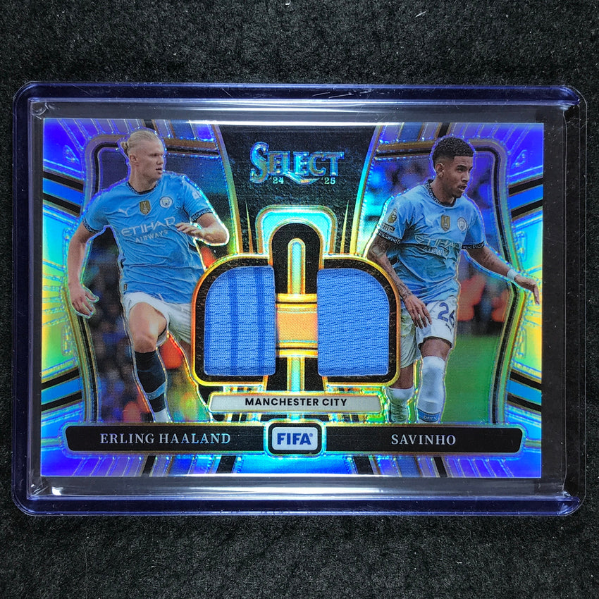 2024-25 Select FIFA ERLING HAALAND SAVINHO Dual Swatches Jersey Relic #MCI