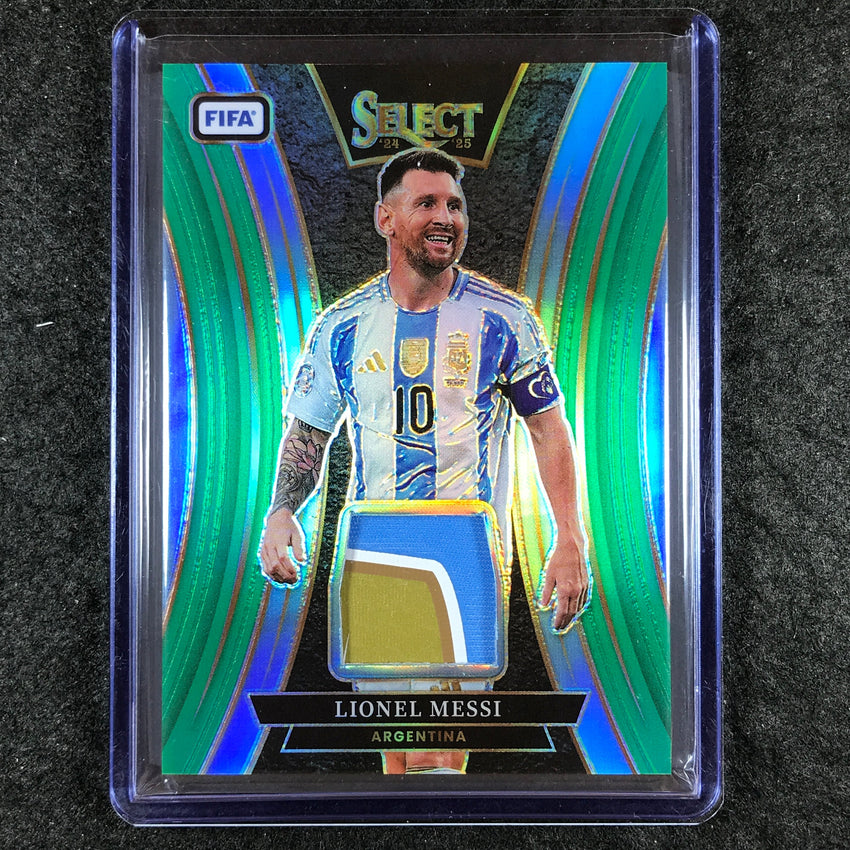 2024-25 Select FIFA LIONEL MESSI Select Memorabilia Patch Relic Green 3/5