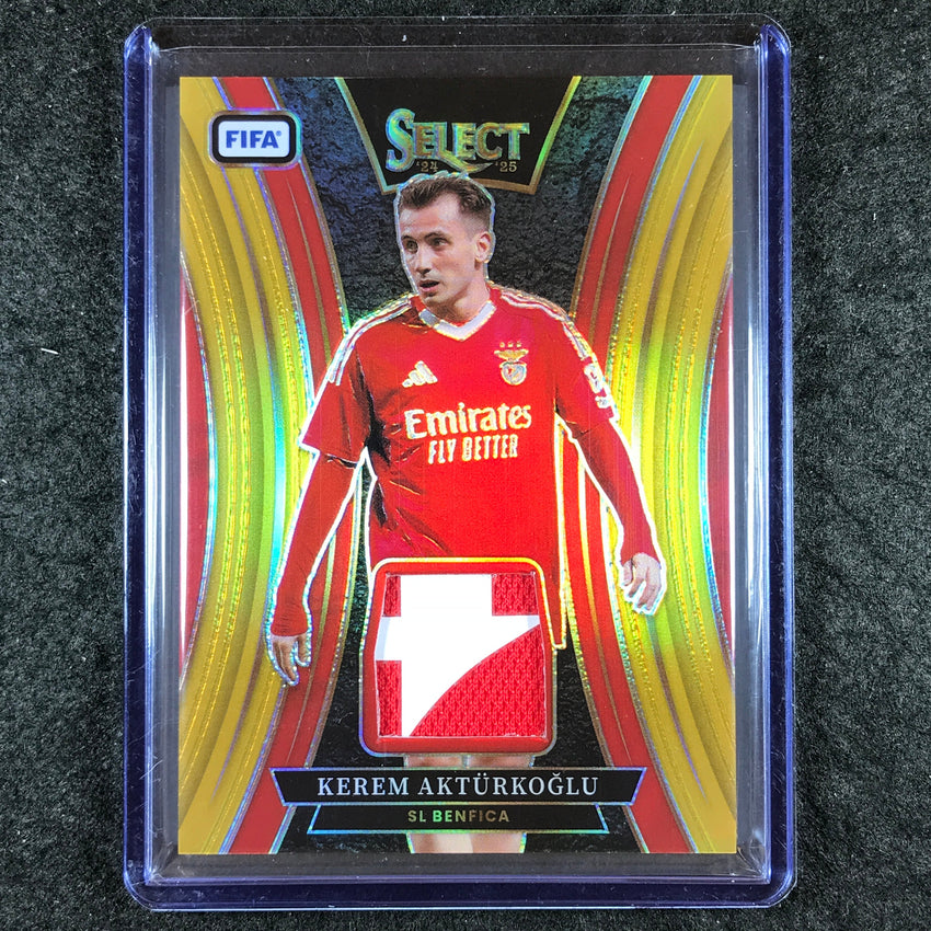 2024-25 Select FIFA KEREM AKTURKOGLU Select Memorabilia Patch Relic Gold 2/3
