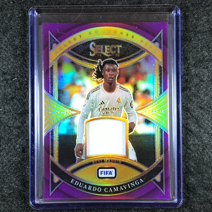 2024-25 Select FIFA EDUARDO CAMAVINGA Select Swatches Jersey Relic Purple 26/49