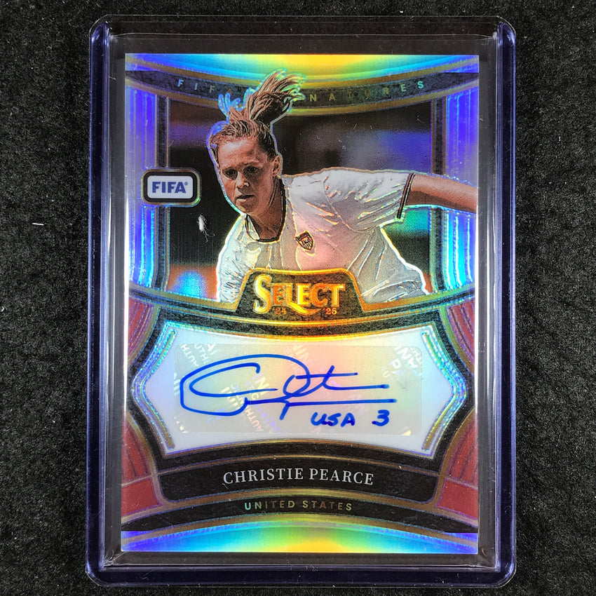 2024-25 Select FIFA CHRISTIE PEARCE Signatures Auto Silver Prizm #CP
