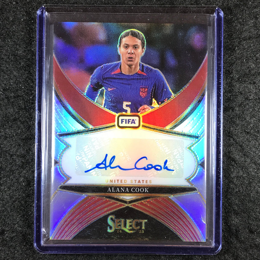 2024-25 Select FIFA ALANA COOK Select Signatures Auto Silver Prizm #AC