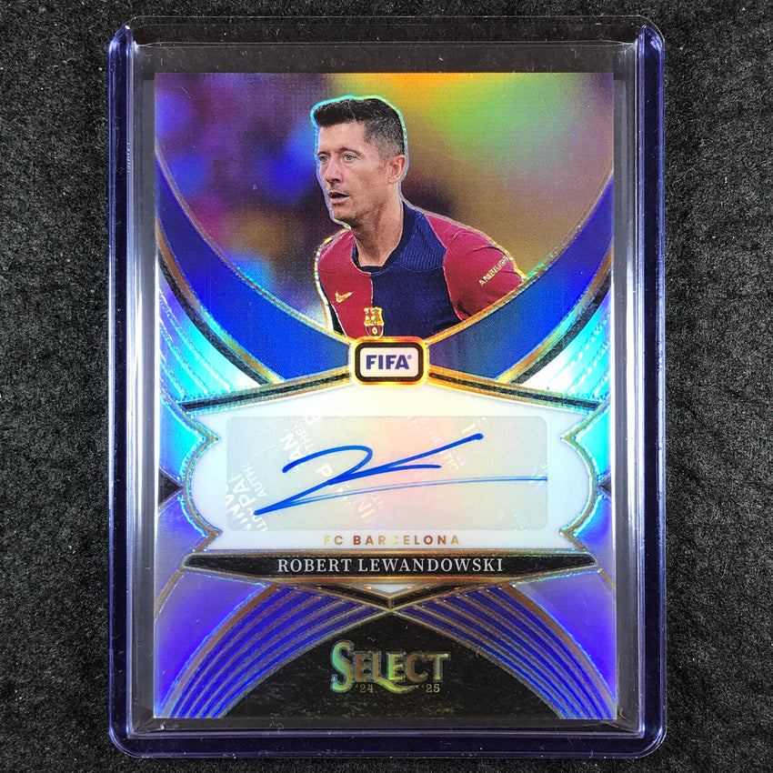 2024-25 Select FIFA ROBERT LEWANDOWSKI Select Signatures Auto Silver Prizm #RL