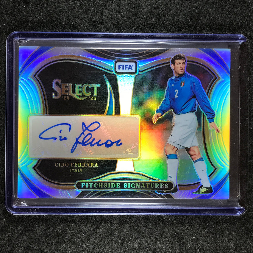 2024-25 Select FIFA CIRO FERRARA Pitchside Signatures Auto Silver Prizm #CF