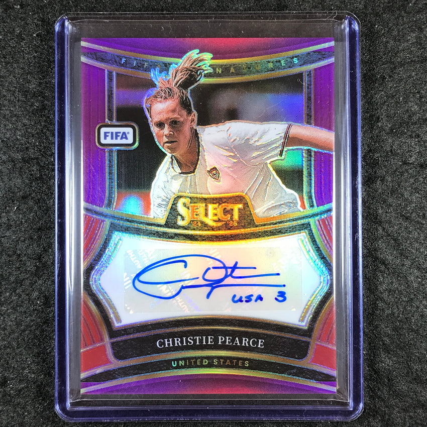 2024-25 Select FIFA CHRISTIE PEARCE Signatures Auto Purple 43/49