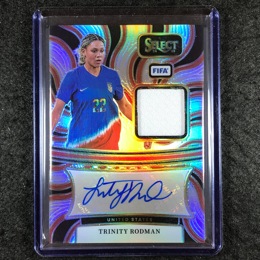 2024-25 Select FIFA TRINITY RODMAN Autographed Memorabilia Jersey Silver #TR
