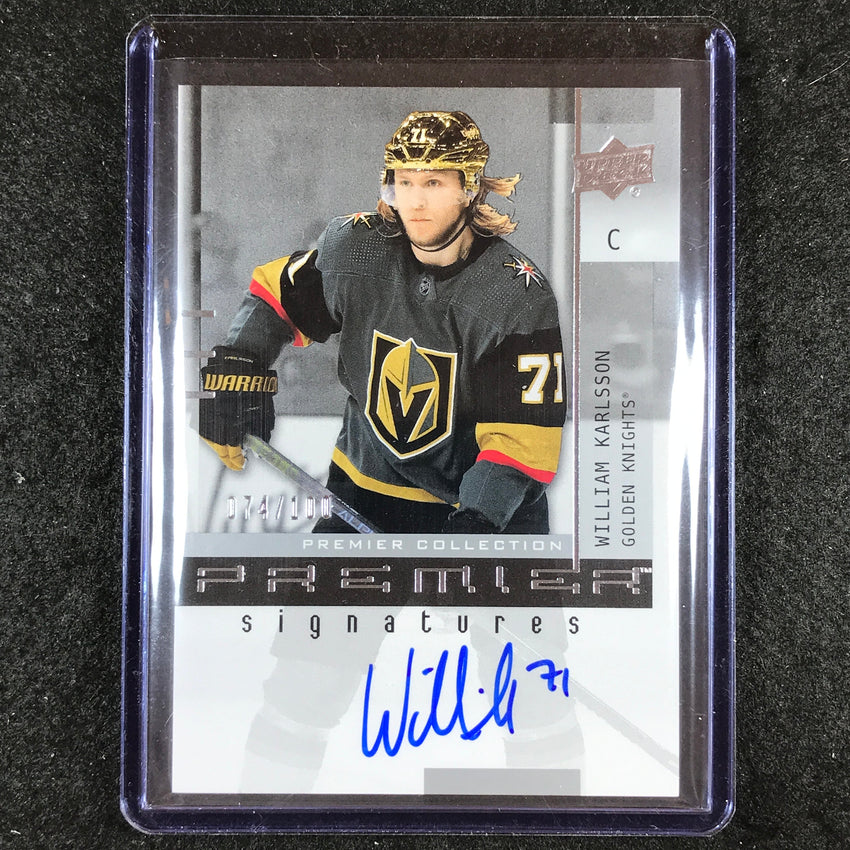 2021-22 Premier Hockey WILLIAM KARLSSON 20th Anniversary Auto 74/100