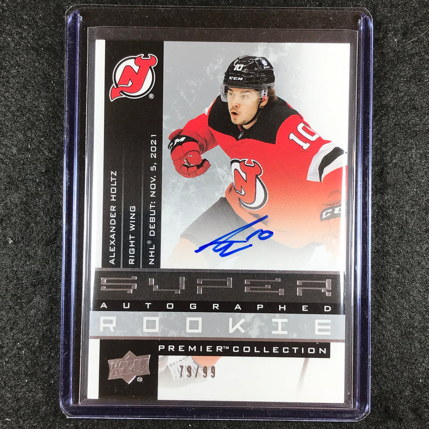 2021-22 Premier Hockey ALEXANDER HOLTZ 20th Anniversary Rookie Auto 79/99