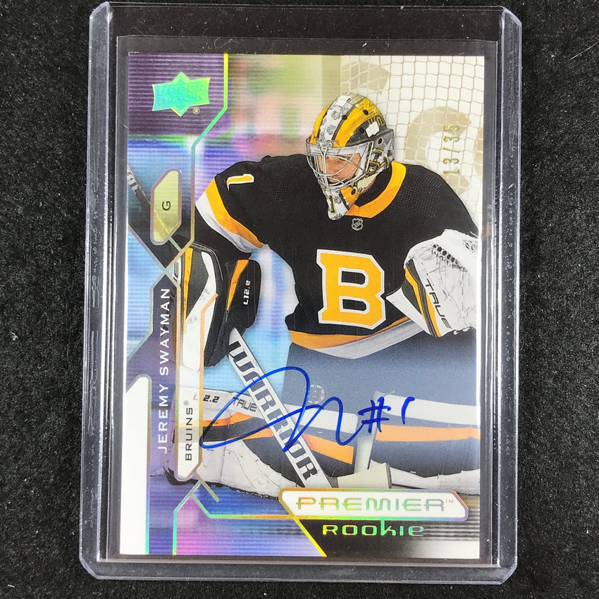 2021-22 Premier Hockey JEREMY SWAYMAN Base Rookie Auto Gold 13/35