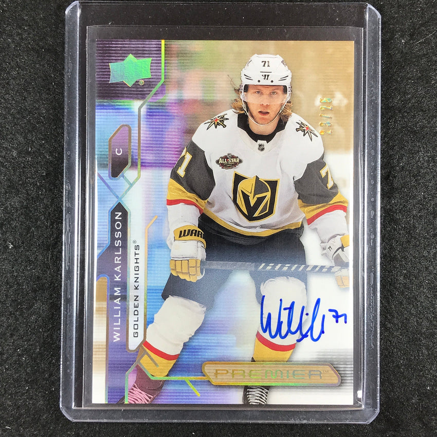 2021-22 Premier Hockey WILLIAM KARLSSON Base Auto Gold 23/25