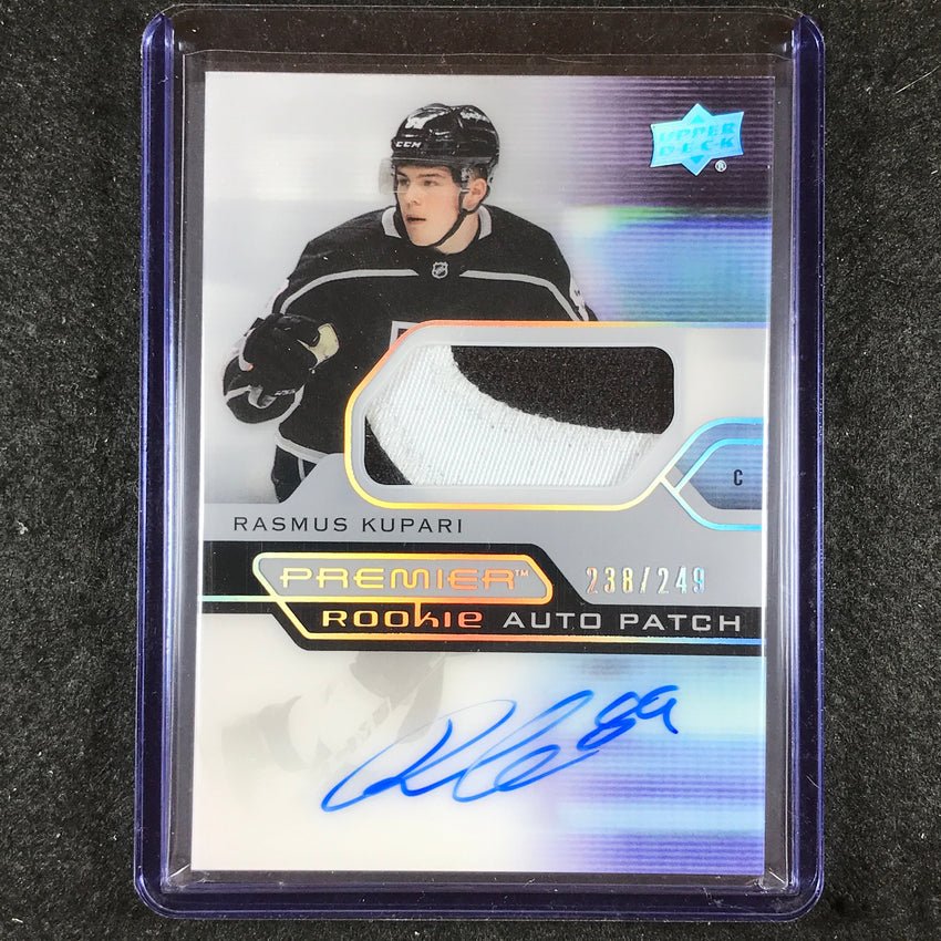 2021-22 Premier Hockey RASMUS KUPARI Acetate Rookie Patch Auto 238/249