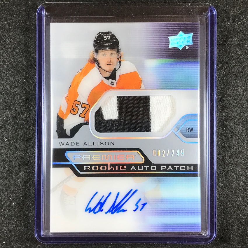 2021-22 Premier Hockey WADE ALLISON Acetate Rookie Patch Auto 2/249