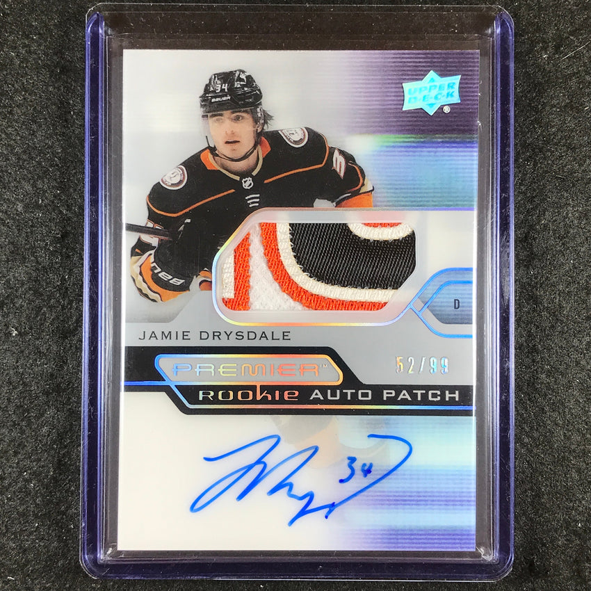 2021-22 Premier Hockey JAMIE DRYSDALE Acetate Rookie Patch Auto 52/99