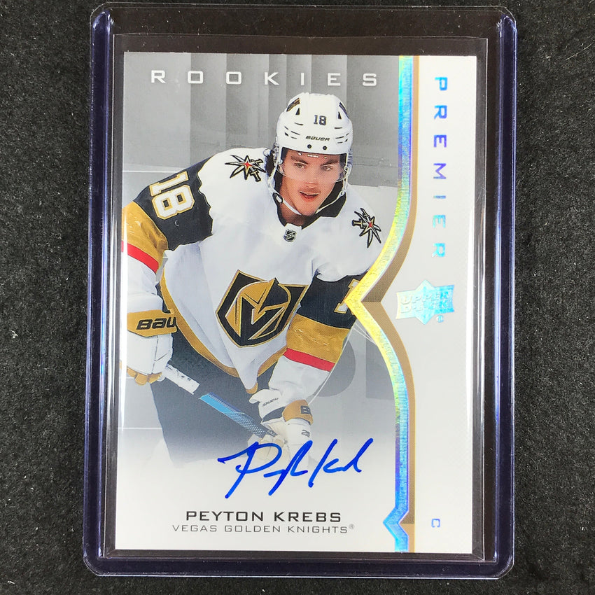 2021-22 Premier Hockey PEYTON KREBS 2020-21 Update Silver Rookie Auto #96
