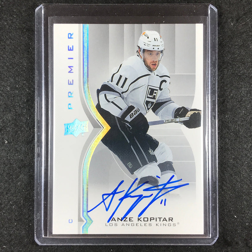 2021-22 Premier Hockey ANZE KOPITAR 2020-21 Update Base Silver Spectrum Auto #35