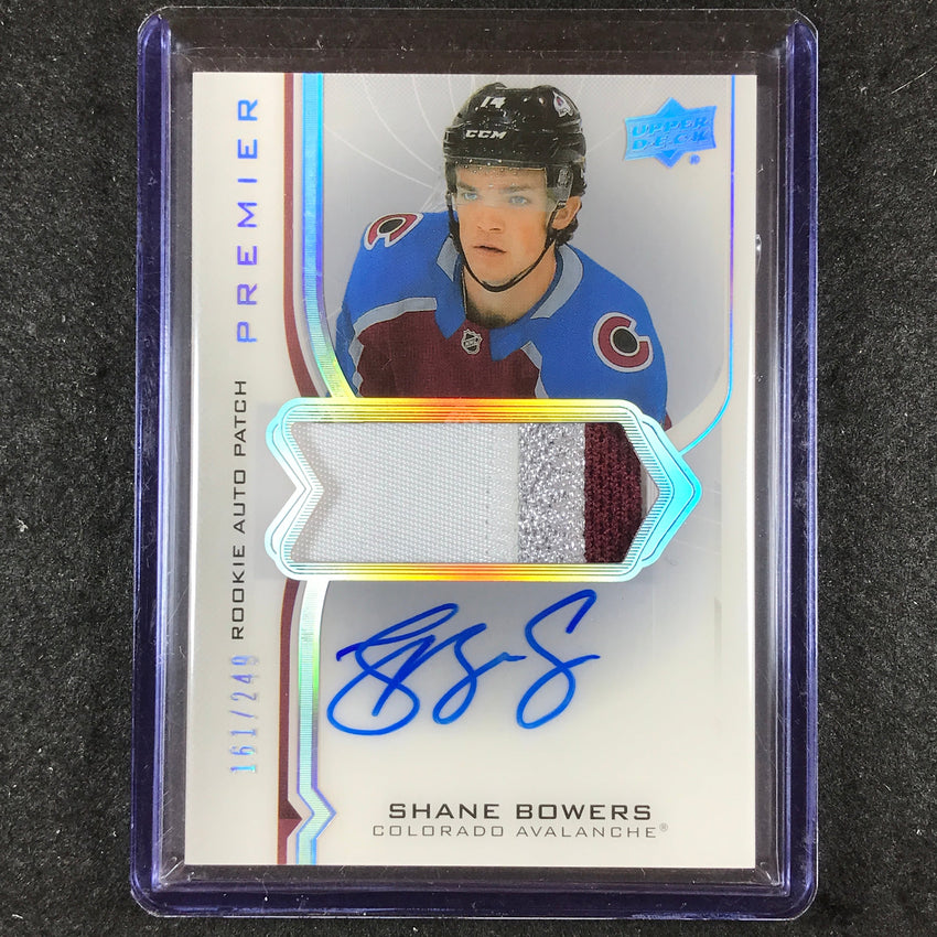 2021-22 Premier Hockey SHANE BOWERS Update Acetate Rookie Patch Auto 161/249