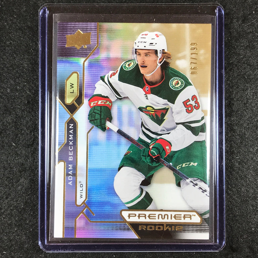 2021-22 Premier Hockey ADAM BECKMAN Rookie Base Gold 67/199 #141