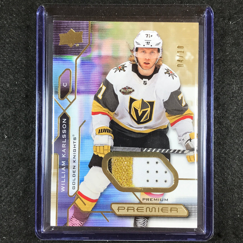 2021-22 Premier Hockey WILLIAM KARLSSON Base Premium Memorabilia Patch 4/10
