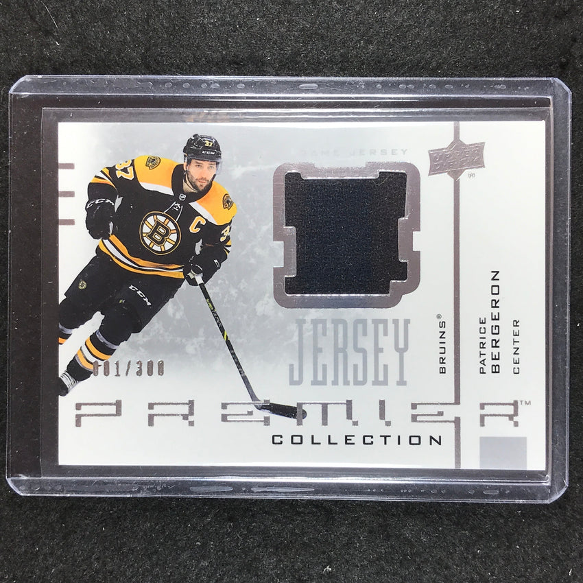 2021-22 Premier Hockey PATRICE BERGERON 20th Anniversary Jersey Relic 1/300