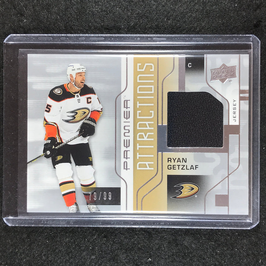 2021-22 Premier Hockey RYAN GETZLAF Premier Attractions Jersey Relic 79/99