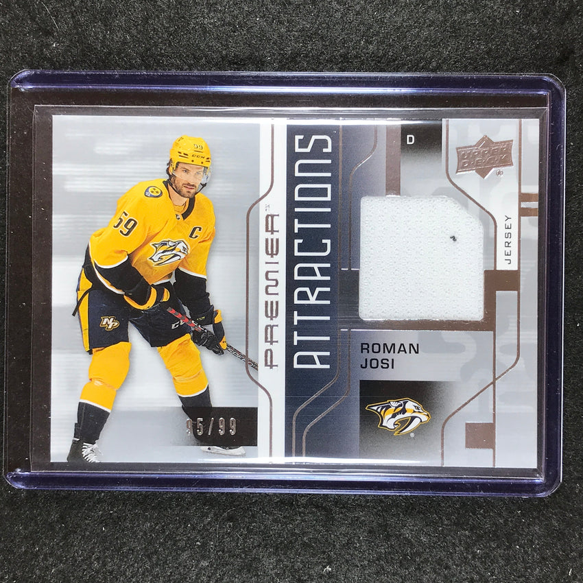 2021-22 Premier Hockey ROMAN JOSI Premier Attractions Jersey Relic 95/99