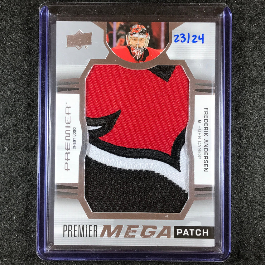 2021-22 Premier Hockey FREDERIK ANDERSON Premier Mega Patch Chest Logo 23/24