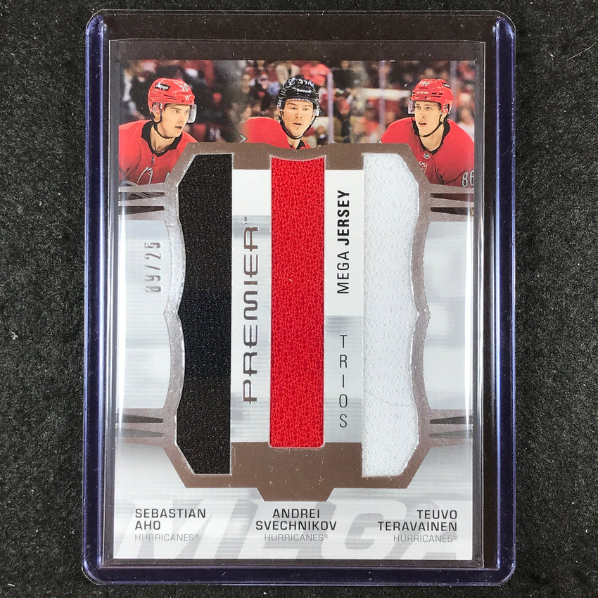 2021-22 Premier Hockey AHO SVECHNIKOV TERAVAINEN Premier Mega Jersey Trios 9/25