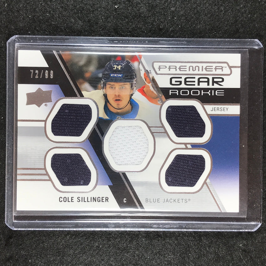 2021-22 Premier Hockey COLE SILLINGER Premier Gear Rookie Jersey 72/99