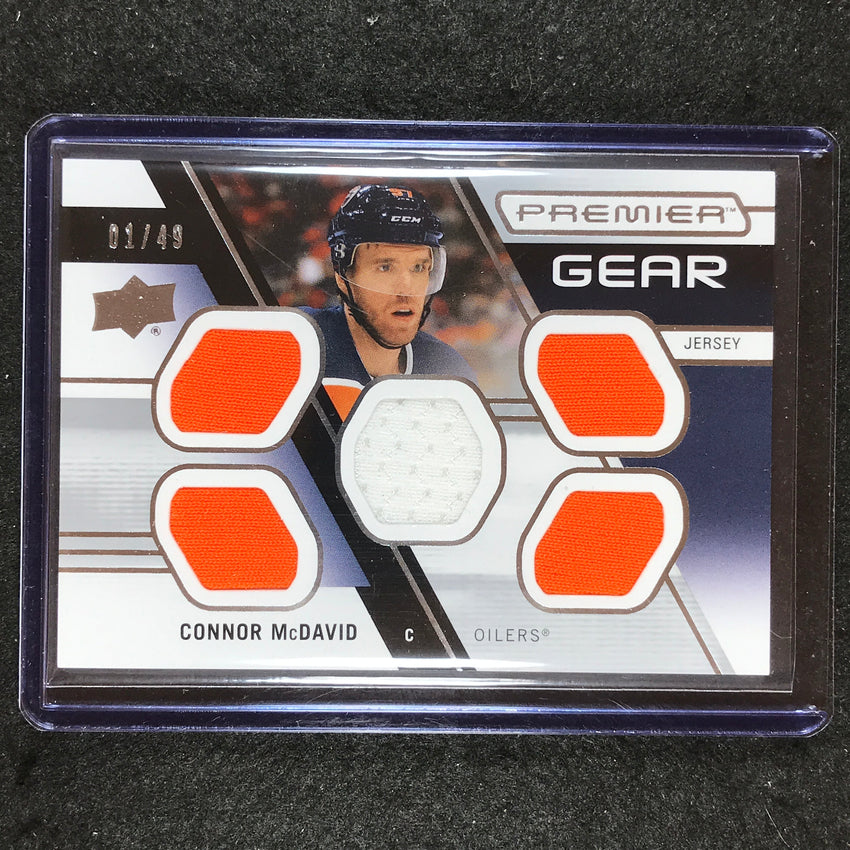 2021-22 Premier Hockey CONNOR MCDAVID Premier Gear Jersey Relic 1/49