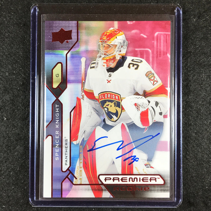 2021-22 Premier Hockey SPENCER KNIGHT Base Rookie Auto #108