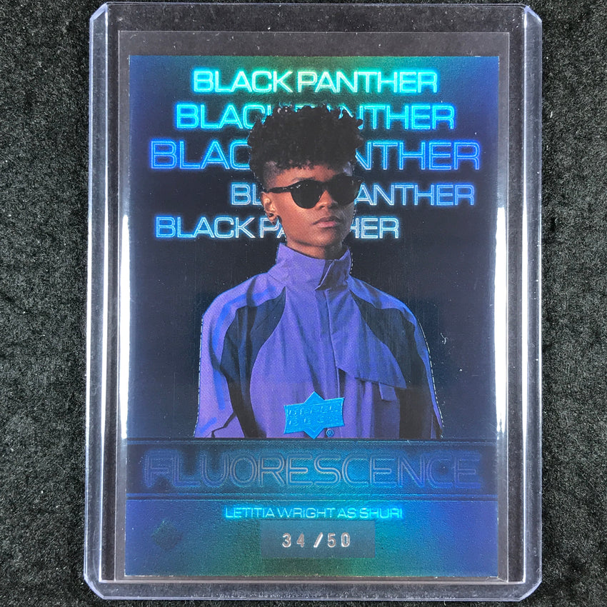 2024 Marvel Studios Series 2 LETITIA WRIGHT AS SHURI Fluorescence Blue 34/50 #49