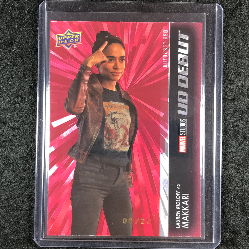 2024 Marvel Studios Series 2 LAUREN RIDLOFF MAKKARI UD Debut Outburst Red 6/25