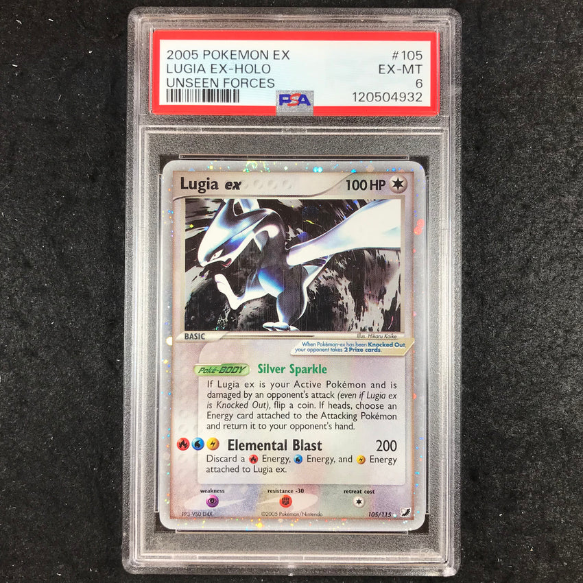 PSA 6 Lugia ex - 105/115 - Holo Pokemon EX Unseen Forces 932-Cherry Collectables