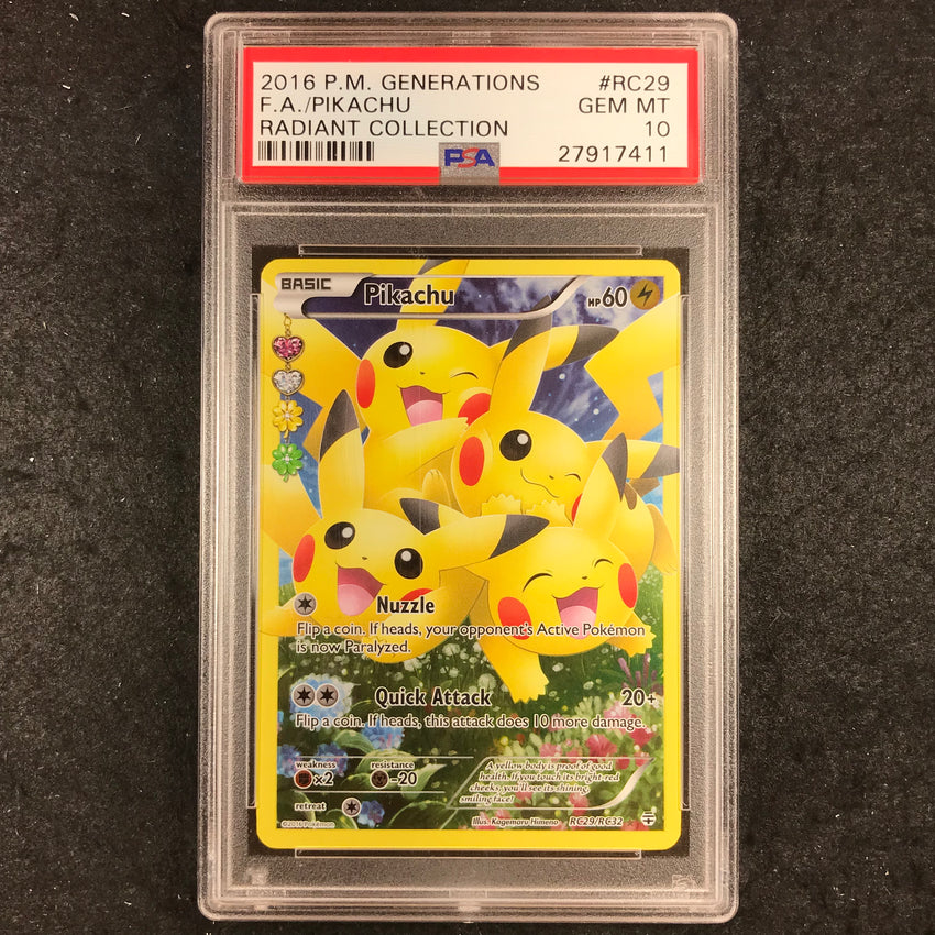 PSA 10 Pikachu - RC29/RC32 - Pokemon XY Generations Radiant Collection 411-Cherry Collectables